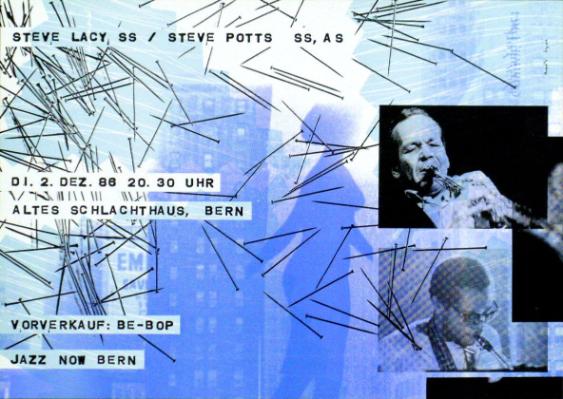 Steve Lacy SS / Steve Potts SS,AS - Di. 2.Dez. 86 - Altes Schlachthaus, Bern - Jazz Now Bern