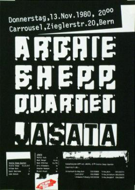 Archie Shepp Quartet - Jasata - Donnerstag, 13.Nov. 1980, Carrousel  - Jazz Now Bern