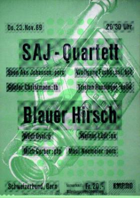 SAJ-Quartett - Blauer Hirsch - Do. 23. Nov. 89  - Schweizerbund, Bern  - IMPRO