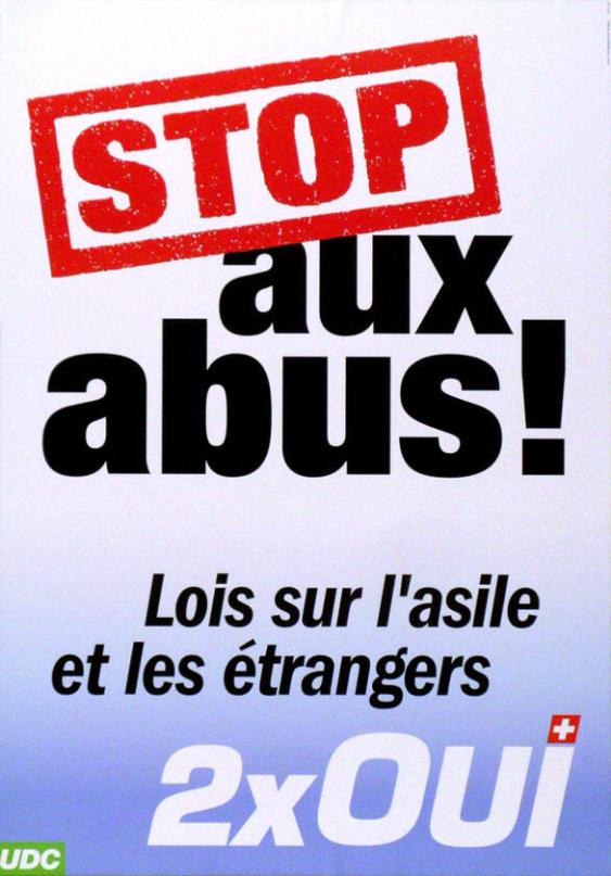 Stop aux abus - Lois sur l'asile et les étrangers 2 x oui - SVP Schweiz