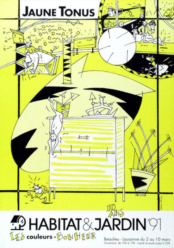 10 ans - Habitat & Jardin '91 - Jaune tonus - Les couleurs-bonheur - Beaulieu - Lausanne