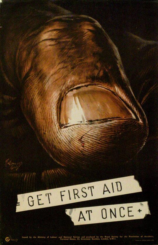 Get first aid at  once (recto)