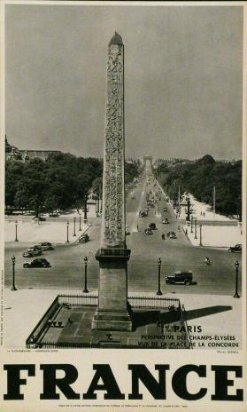 France - Perspective des Champs-Elysées vue de la Place de la Concorde