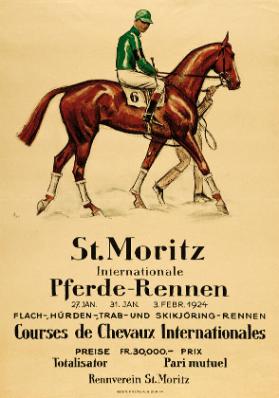 St.Moritz - Internationale Pferderennen - Flach-, Hürden-, Trab- und Skijöring-Rennen - Courses de Chevaux Internationales - Rennverein St.Moritz