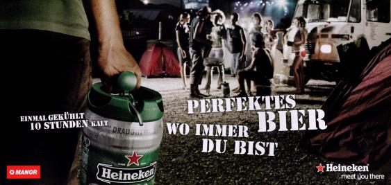 Einmal gekühlt 10 Stunden kalt - Perfektes Bier - wo immer du bist - Heineken - Meet you there