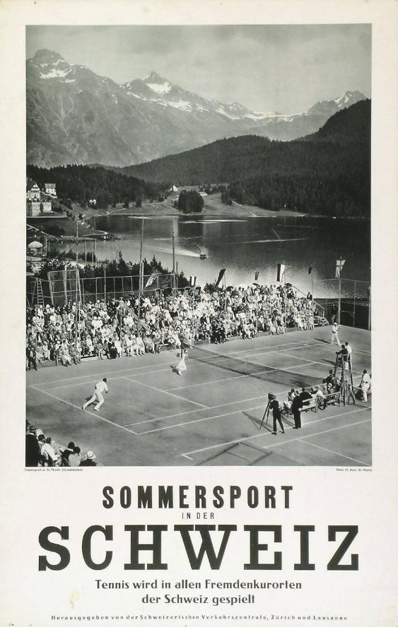 Sommersport in der Schweiz - Tennis wird in allen Fremdenkurorten der Schweiz gespielt