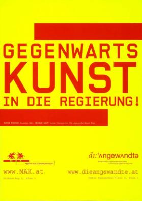 Gegenwartskunst in die Regierung!