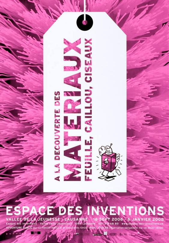 A la decouverte des materiaux - feuille, caillou, ciseaux - Espace des Inventions - Lausanne