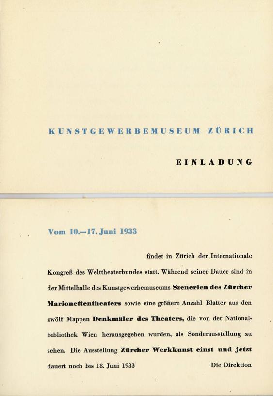 Szenerien des Zürcher Marionettentheaters