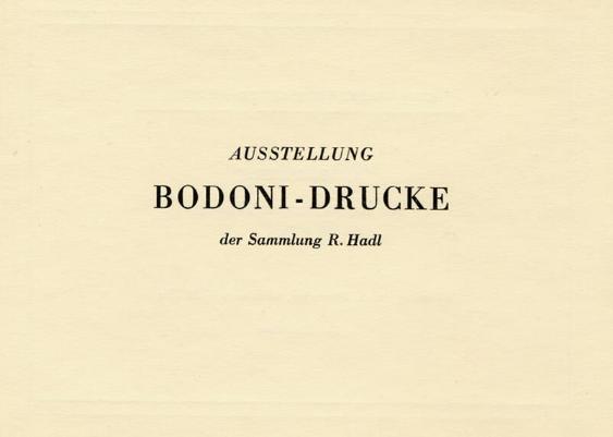 Bodoni - Drucke