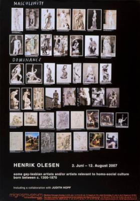 Henrik Olesen - some gay-lesbian artists and/or artists relevant to homo-social culture born between c. 1300-1870 - Including a collaboration with Judith Hopf - Migros Musem für Gegenwartskunst - Zürich