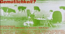 Gemütlichkeit? Weissenhof Symposion - 15.November 1995 - SAdBK Stuttgart  (...)