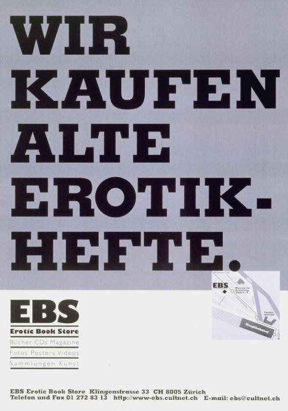 Wir kaufen alte Erotikhefte. - EBS Book Store - Bücher - CD's - Magazine - Fotos - Posters - Videos - Sammlungen - Kunst (...)