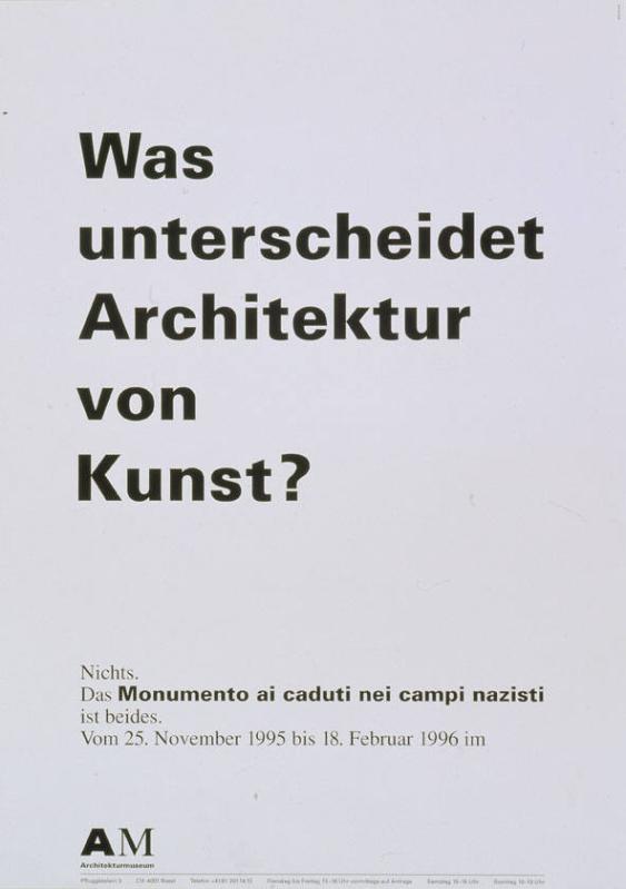 Schweizerisches Architekturmuseum, S AM, Basel, CH