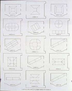 Floor Plan with Dates of Changes During the Exhibition - Robert Morris - Leo Castelli, New York