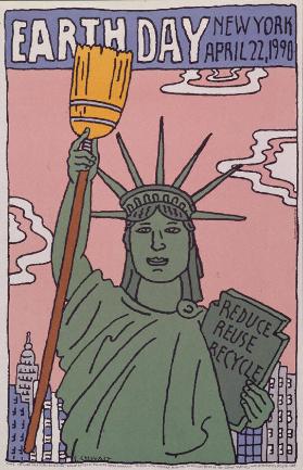 Earth Day - New York - 1990 - Reduce - Reuse - Recycle