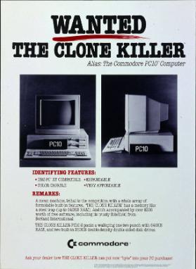 Wanted - The clone killer - Alias: the Commodore PC10 Computer