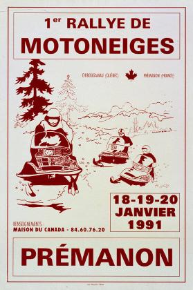 1er Rallye de Motoneiges - 18/19/20 janvier 1991 - Prémanon (...)