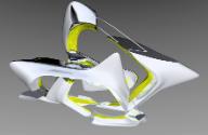Zaha Hadid, Patrik Schumacher, Vortexx Chandelier, 2005
Fiberglas, Autolack, Acryl, LED
Saway…