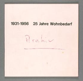 1931-1956 25 Jahre Wohnbedarf