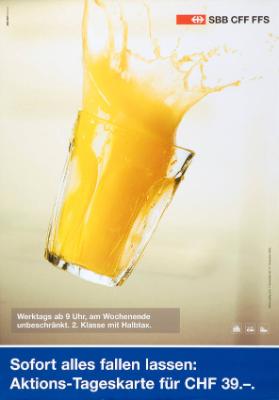 Sofort alles fallenlassen: Aktions-Tageskarte für CHF 39.- - SBB