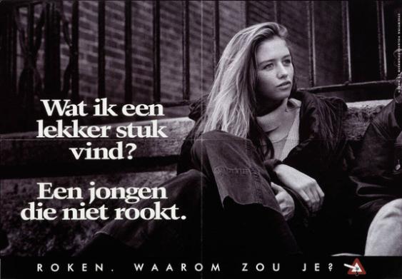 Wat ik een lekker stuk vind? Een jongen die niet rookt. - Roken. Warrom zou je?