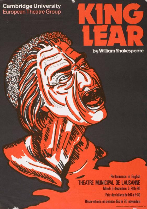 Cambridge University - European Theatre Group - King Lear by William Shakespeare - Performance in English - Théatre Municipal de Lausanne