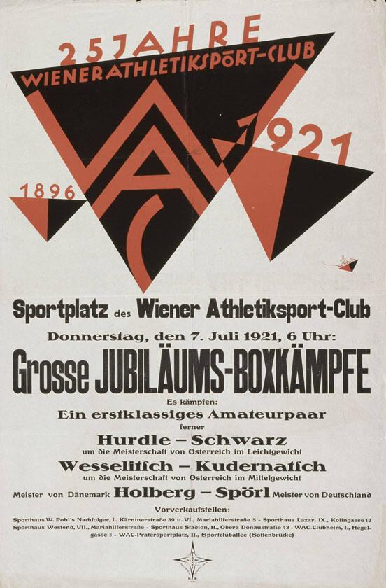 25 Jahre Wiener Athletiksport-Club - WAC - 1896 - 1921 - Sportplatz des Wiener Athletiksport-Club - Grosse Jubiläums-Boxkämpfe