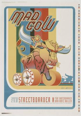 Madcow - Streetboarder X - Für Skateboarder und rote Bullen - Zürich, Parkplatz Hirschengraben, vor dem Obergericht. Nur auf trockener Strasse - www.madcow.ch