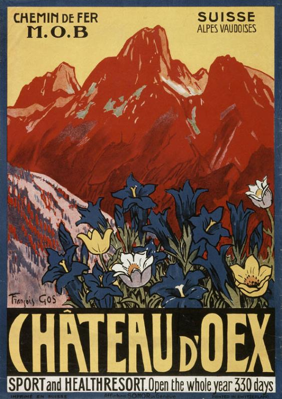Château d'Oex - Sport and Healthresort. - Chemins de fer M.O.B. - Suisse - Alpes vaudoises