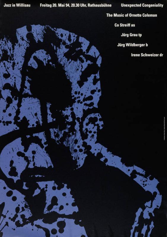 Jazz in Willisau - (...) - Unexpected Congeniality - The Music of Ornette Coleman, Co Streiff as, Jürg Grau tp, Jürg Wildberger b, Irene Schweizer dr