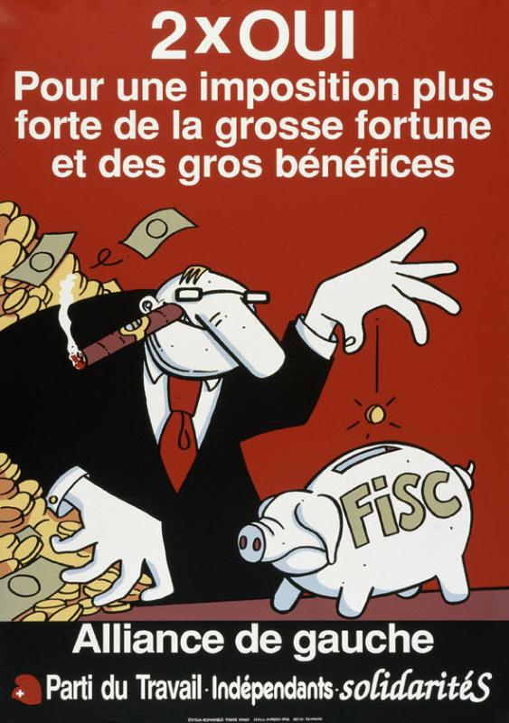 2 x oui - Pour une imposition plus forte de la grosse fortune et des gros bénéfices - Alliance de gauche