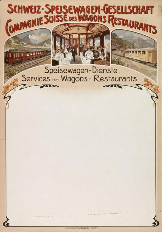 Schweiz. Speisewagen-Gesellschaft - Speisewagen-Dienste