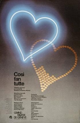 Cosi fan tutte - "Dramma giocoso" en 2 actes de Wolfgang-Amadeus Mozart - Grand Théâtre de Genève