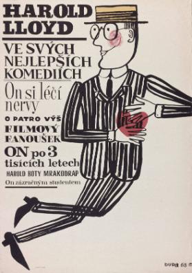 Harold Lloyd ve švých nejlepsích komediích - On si leci nervy; O patro vis, Filmovy fanousek; On po 3 tisicich letech; Harols boty mrakodrap; Onzazracny m studentem