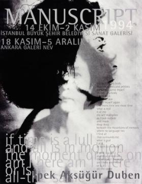 Manuscript - Ipek Aksügür Duben - Istanbul Büyük Sehir Belediyesi Sanat Galerisi - Ankara Galeri Nev
