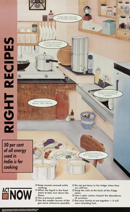 Right recipes - 50 per cent of all energy used in India is for cooking - Act now - Centre for Environment Education, India