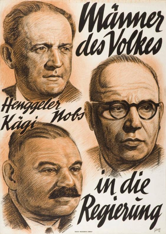Männer des Volkes in die Regierung - Henggeler, Kägi, Nobs