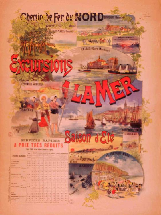 Chemin de Fer du Nord - Excursions à la mer - Saison d'été