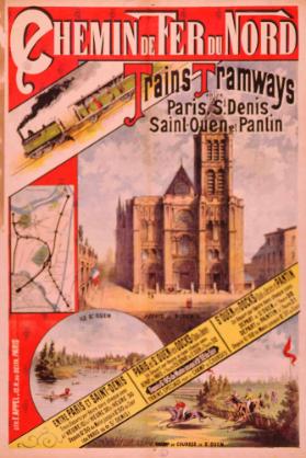 Chemin de Fer du Nord - Trains tramways entre Paris St. Ouen et Pantin
