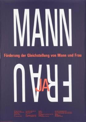 Mann - Frau - ja - Förderung der Gleichstellung von Mann und Frau