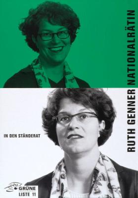 Ruth Genner Nationalrätin - In den Ständerat - Liste 11, Grüne Partei Kanton Zürich