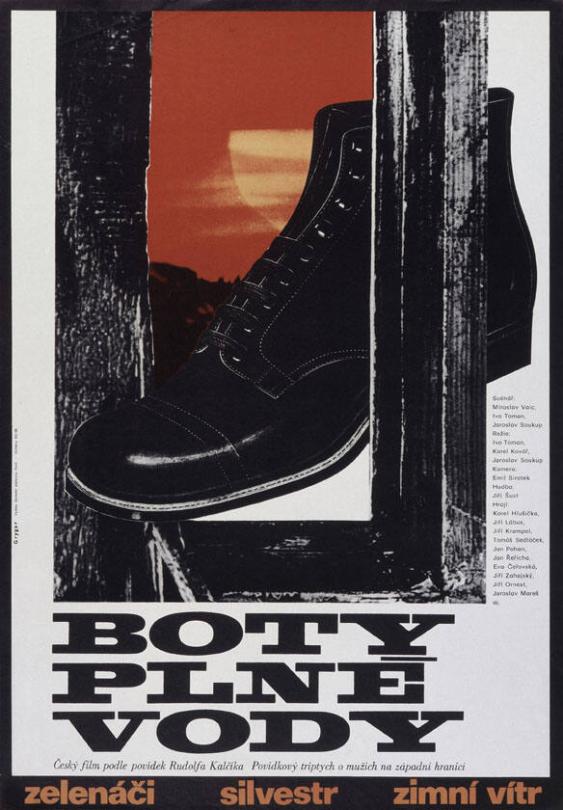 Boty plné vody - Cesky film podle povidek Rudolfa Kalcika. Povidkovy tri ptych o muzich na zapadni hranici. Zelenaci. Silvestr. Zimny vitr