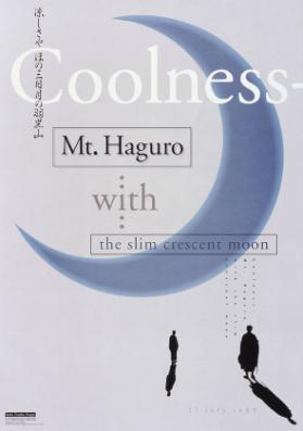 Coolness - Mt. Haguro with the slim crescent moon