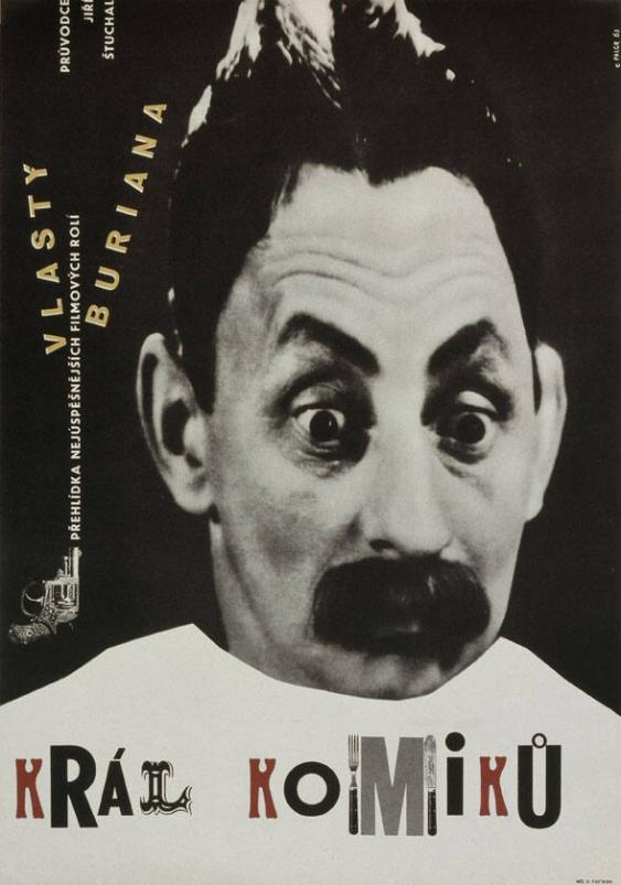 Král komiků - rehlidka nejuspesnejsich filmovych roli Vlasta Buriana. Pr uvodce Jiri Stuchal