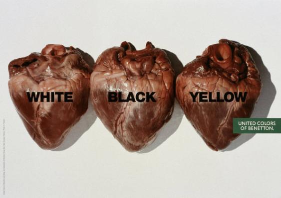 United Colors of Benetton. White Black Yellow