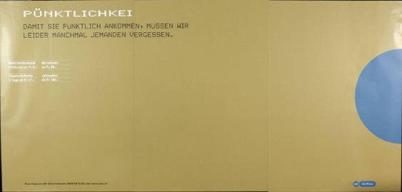 Pünktlichkeit - Damit Sie pünktlich ankommen, müssen wir leider manchmal jemanden vergessen