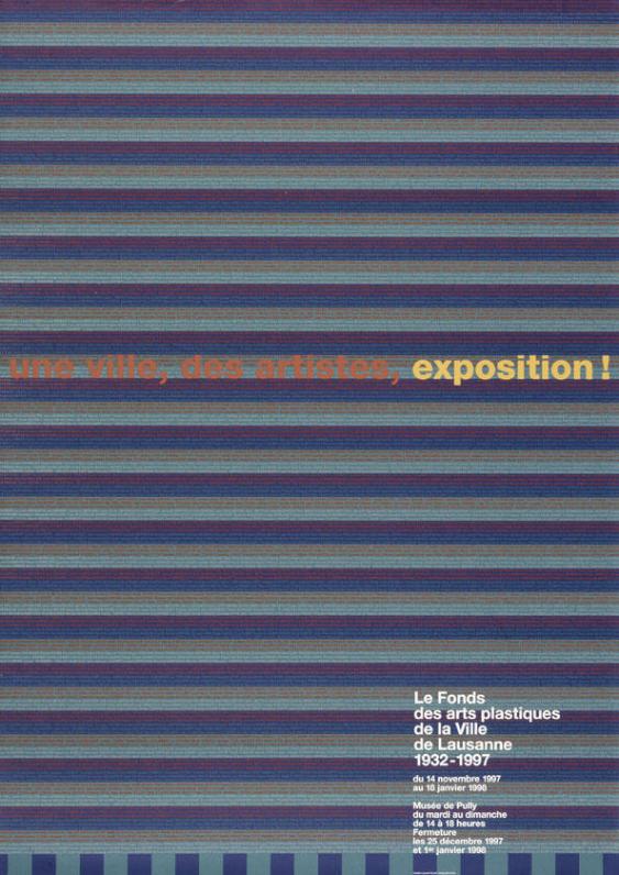 une ville, des artistes, exposition! - Le fonds des arts plastiques de la Ville de Lausanne - Musée de Pully