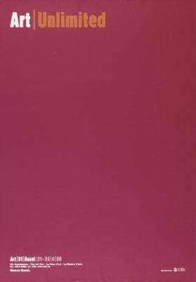 Art Unlimited - Art 31 Basel 21-26 6 00 - Die Kunstmesse - The Art Fair - La Foire d'art - La Mostra d'arte - Messe Basel
