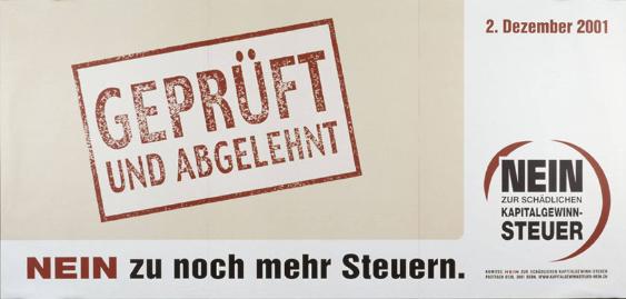 Komitee "Nein zur schädlichen Kapitalgewinn-Steuer", Bern, CH